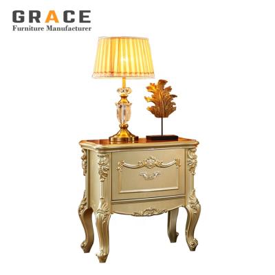 China H8801G modern luxury wood bedside nightstand furniture table for sale