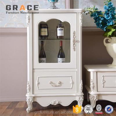 China PANEL Corner Display Glass Vanity Wood Cabinet for sale