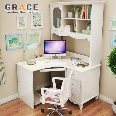 China Modern Wooden Study Table For Kids Bedroom Factory Wholesale Eco - Friendly Wooden Desk With Shelf for sale