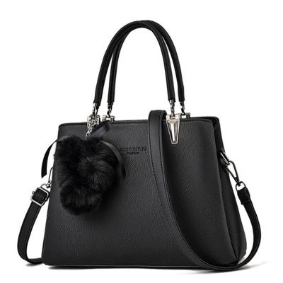 China 2021 new fashion cute fur ball pendant bag shoulder bag handbag women bag for sale