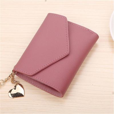 China 2021 Girls Short Waterproof Purse Carteras De Mujer Women's New Simple Ladies Wallet for sale