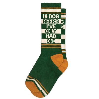 China Jacquard QUICK DRY Cotton Happy Knitting Men's Green Socks for sale