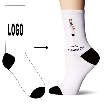 China Custom Women's Novelty Girl Power Socks QUICK DRY Design Your Own Socks for sale