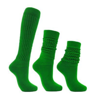 China Low MOQ Breathable slouch long socks for women thick winter terry fluorescent color cotton unique crew than girls slouch socks for sale