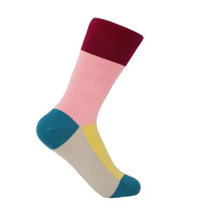 China Jacquard QUICK DRY Wholesale Cotton Block Socks Smart Happy Men for sale