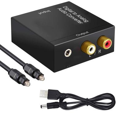 China 3.5mm Amplifier Signal To Analog Stereo Audio Adapter R/L Digital To Analog Audio Converter Decoder Optical Fiber Coaxial Audio JL-AC1012 for sale