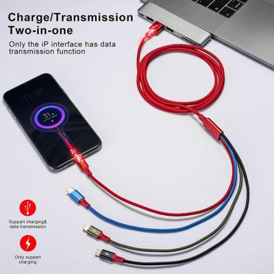 China Video Game Player Fast Mobile Charging Cable Usb Custom Logo Original Power Data Cellphone Accessories 3 In 1 Usb Cable for sale