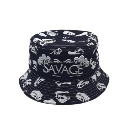 China Solid 100% Cotton Bucket Hat Cartoon Bucket Hat Striped + Sublimation Printing for sale