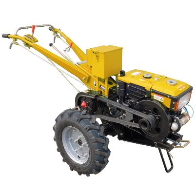 China Farms Durable 2 Wheeled Farm Mini Walking Tractor Rotary Plowing Farm Hand Walking Tractor Diesel Motocultor for sale