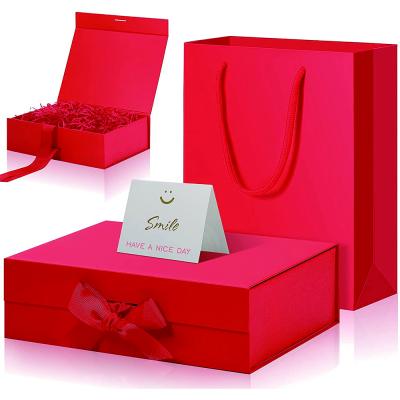 China Recyclable Black Tote Custom Magnet Boxes Luxury Magnetic Gift Box for sale