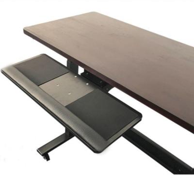 China (Size) Ergonomic large size adjustable wrist rest slides under desk easy clamp on keyboard tray for sale