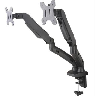 China Dual Computer Screen Dual Monitor LCD Height Adjustable Laptop Stand Arm for sale