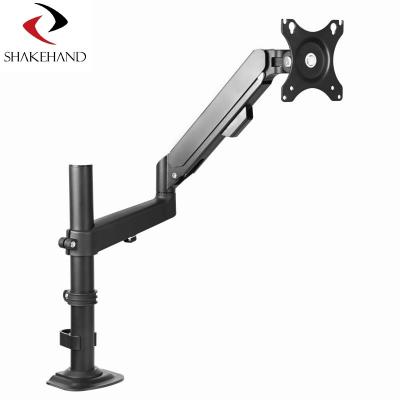 China 32 inch monitor lcd monitor arm single shock absorber aluminum monitor mount 0-9 kg 13-32inch for sale