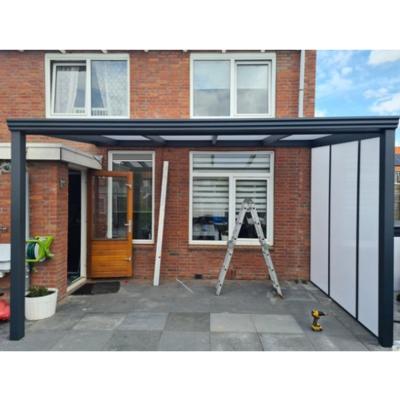 China Modern Waterproof Aluminum Veranda With 16mm Polycarbonate Panel And Hollow Glass Sliding Wall for sale