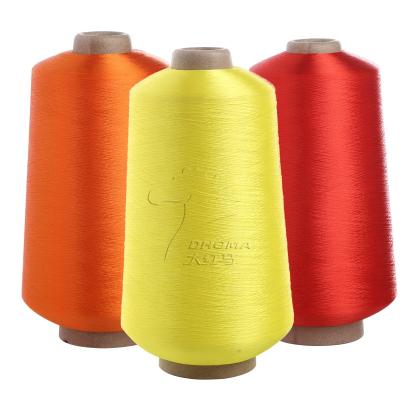 China High Tenacity Dhoma Twisted Yarn Dyed PE Polyester Filament Polyester Yarn fdy 50D 75D 100D 150D for sale