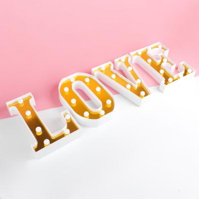 China Newest (Accept Customeizd) Wholesale Vintage Love Signs Led Letter Light Marquee 3d Led Light Letters for sale