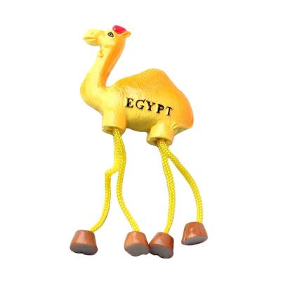 China Fashion Factory Direct Wholesale Hot Selling Egypt Camel Resin Fridge Magnet for sale