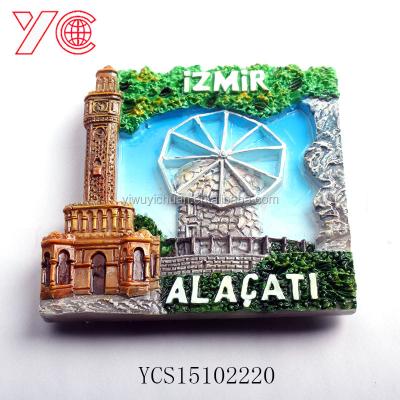 China China YCS15102220 Izmir Truly Building Souvenir Fridge Magnet World Countries Tourist Cities for sale