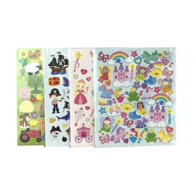 China Eco-friendly Glitter Cartoon Kids Decoration Label Eco-friendly Printing Die Cut Paper Sticker for sale