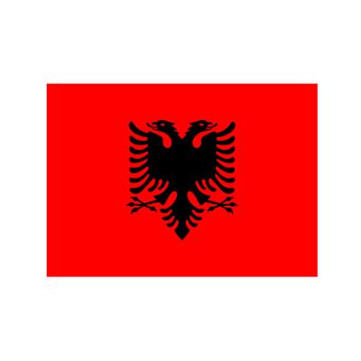 China Hanging Custom Digital Printing Double Stitched 90x150cm Polyester Republic Of The Albanian National Flag For Outdoor Indoor Official Flags for sale