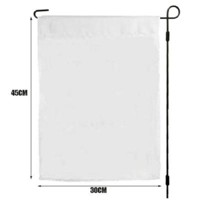 China 12x18 Inch 30x45cm Wholesale Polyester White Blank Hanging Garden Flag for sale