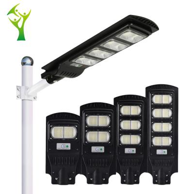 China ROUTE 40 80 120 160 Smart Rador Remote Control ABS Outdoor All In One LED Solar Street Light for sale