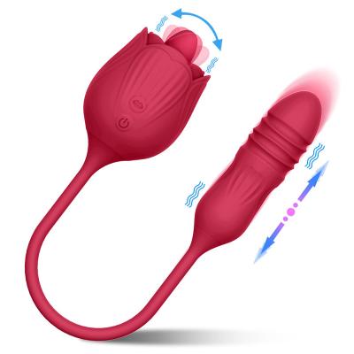 China Wholesale New Adult Double Headed Pink Sex Toys Maker Stimulation Retractable Tongue Licking Vibrator Girls Masturbator Sex Toys For Women for sale