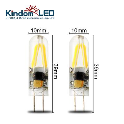 China Modern CE RoHS Silica Glue Glass Cover g4 12v Led Filament G4 LED Light Lamp for sale