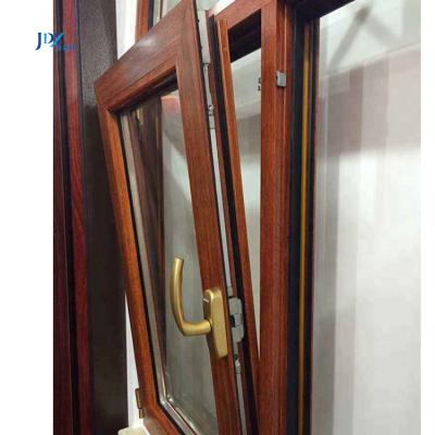 China Thermal Aluminum Coating Windows Tilt Cutoff Open Window Tilt Frame Magnetic Screen Powder Tower With Fiberglass Screen for sale