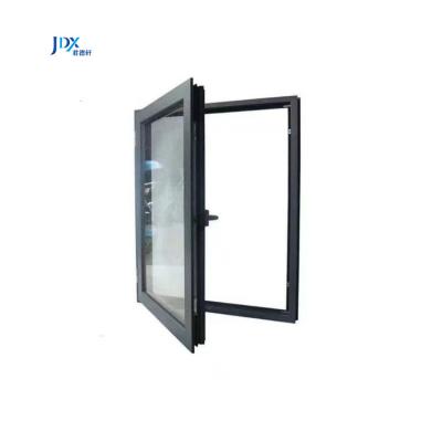 China Folding White Frame 36 x 72 Aluminum Screen Casement Windows Frameless Compound Frame Crank Open Casement Windows Materials for sale