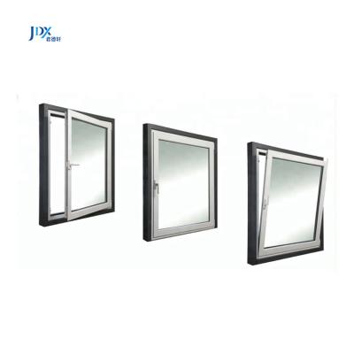 China Folding Screen Ventanas Vertical Cast Windows Triple Tilt Aluminum Window and Turn Window Pane Tilt & Turn for sale