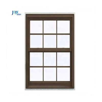 China Durable Good Quality Thermal Break Double Hung Windows Black Single Hung Aluminum Vinyl Windows With Screen On Insulation Wrap for sale