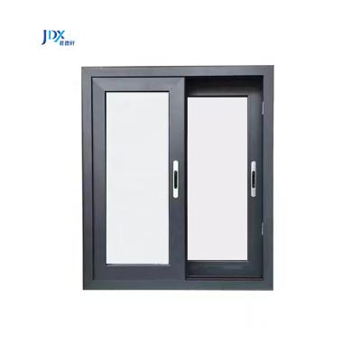 China Magnetic Screen Black Aluminum Sliding Window 868 Windows And Doors Tanzania Three Panel Aluminum Sliding Stained Glass For Ghana for sale