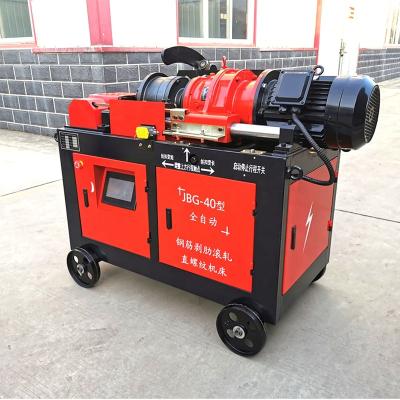 China High Tensile Construction Wire Rod Steel Wire Rolling Making Machine JBG-40 Electric Full Automatic Rebar Threading Rolling Machine for sale