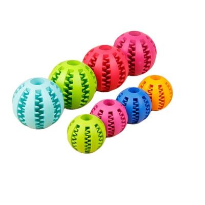 China Sustainable Manufacturer WholesaIe Interactive Durable Pet Feeding Ball Dog Chew Toy Rubber Dog Treat Ball Dispenser For Dogs for sale