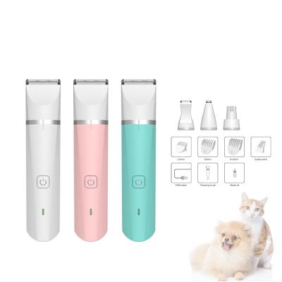 China 4 Viable in 1 Electric Waterproof Rechargeable Dog Cat Grooming Pet Hair Clipper and Nail Grinder for sale