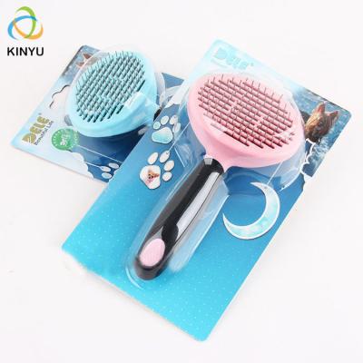 China Viable Suppliers Wholesale Dog Cat Dishedding Hair Cleaning Grooming Brush Tool Pet Hair Remover Brush Stick for sale