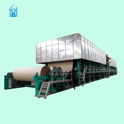 China Factory 2400mm Waste Paper 30TPD Wheat Straw Wood Bamboo Rice Straw Bagasse Pulp Machine For Making Kraft Paper for sale