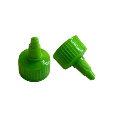 China Non Spill 24-410 Green Color Explosive Twist Products 20-410 Top Cap With Aluminum Coating Sealing Cap for sale