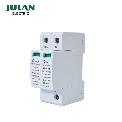 China Low-Voltage Protection JULAN 1P/2P/3P/4P SPD 20ka-100ka DC SPD surge protective device DC600V 800V 1000V for sale