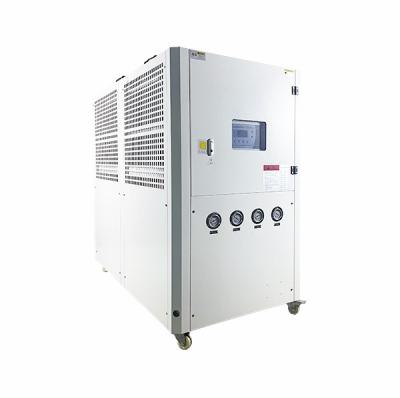 China Building Material Stores 10HP 30KW Industrial Cooling Equipment Recycling Air Cooled Refrigerator For Cooling Cold Water for sale