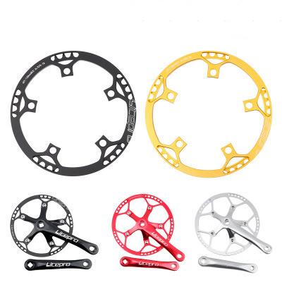 China Anode Fine Polishing Process Bicycle Parts Folding Bike Sprocket Wheel LP Disc 45 47 53t 56t 58t Round Disc Square Hole Crank for sale