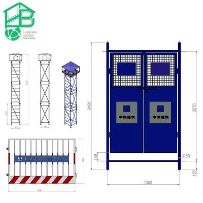 China Project Factory Hot-selling Custom Powder Coated Workshop Isolation Barrier Security Fence for sale