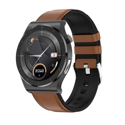 China Touch Screen Around OEM Branded Original Branded Logo Blood Oxygen Pressure Circle Custom IP68 Waterproof ECG Leather Strap Smart Watch for sale