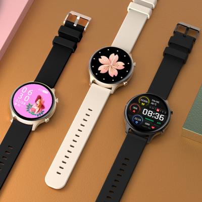 China Custom Touch Screen Shenzhen ISO9001 Manufacturer FHD Sports Time SPO2 Day Date BT Callimg Waterproof Round Smart Watches For Women for sale