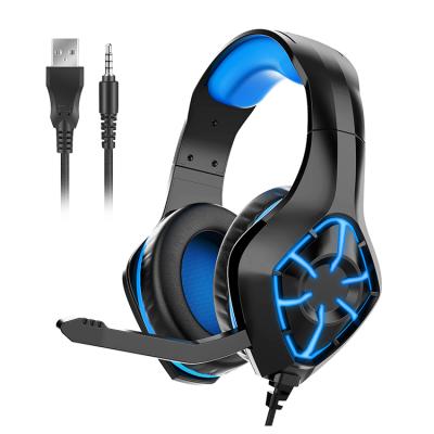 China Long Braided Headband Wire Led MIC PS4 PS5 Multiple Game Conference Games Computer Girl USB OEM Audio Office Headset With Microphone for sale