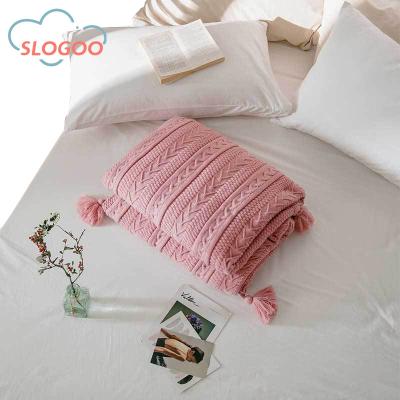 China Super soft velour/Three - dimensional exquisite stitch/Fully Knit Throw Luxury Low Min Blankets Cover Bed Sofa Knitted Luxury blanket for sale