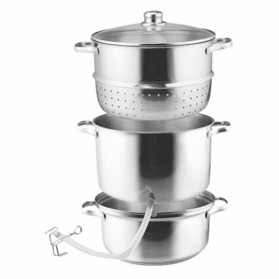 China 2021 Sustainable Hot Sale 8L Steamer Juicer Pot With SS Wire Handle Popular Induction Pot for sale