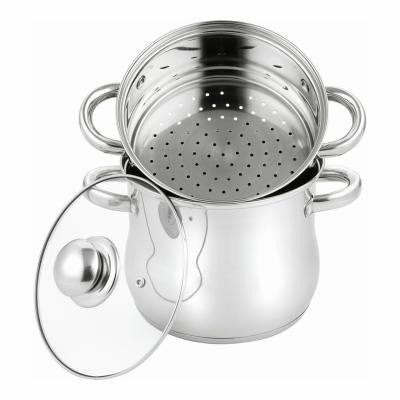 China Sustainable Ware Stainless Steel Food Steamer Set Couscous Hot Pot for sale