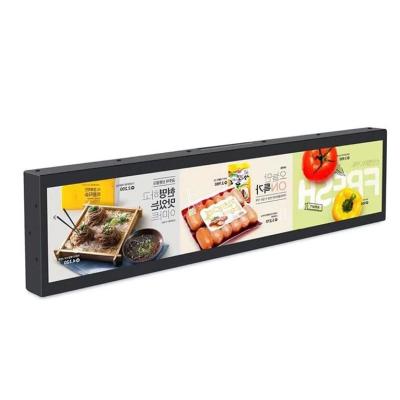 China 28 Inch Indoor Commercial LCD Digital Signage Display Stretch Strip Shelf Widescreen for sale